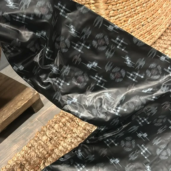 Voguemont‎ Vintage Mens Graphic Printed Long Rain Coat Size Large